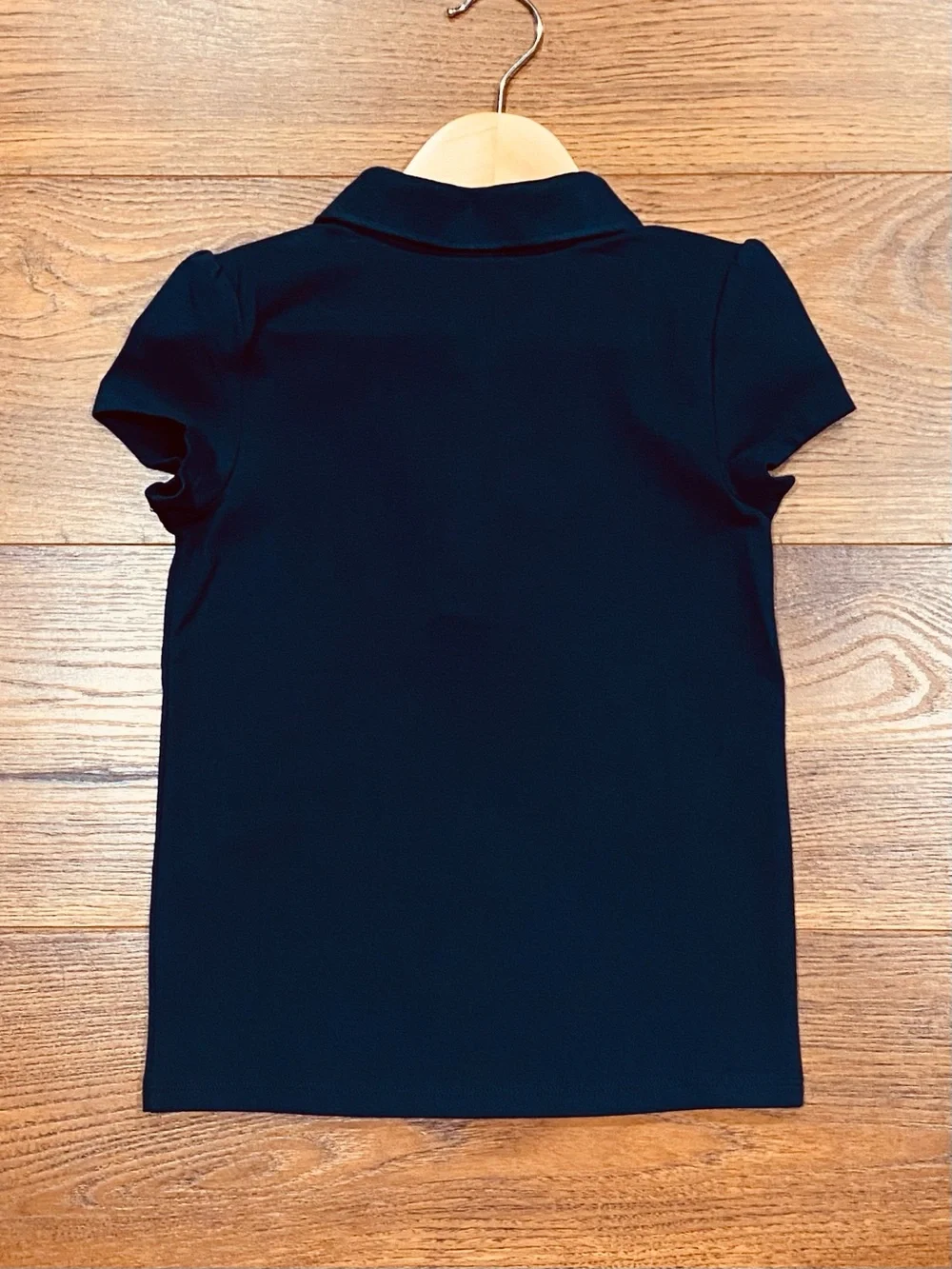 Gymboree Girls Navy Polo Top with Ruffle Placket